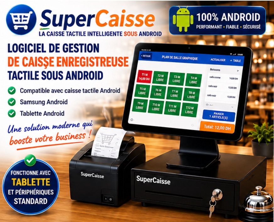 SuperCaisse Android: Cafe, Restaurant, FastFood, Boulangerie, Patisserie
